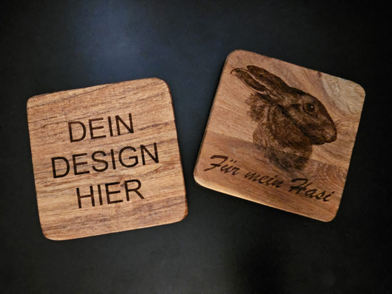 Untersetzer aus Akazienholz im 4er Set - Perfekt für dein Zuhause!