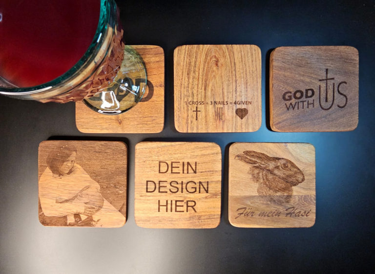 Untersetzer aus Akazienholz im 4er Set - Perfekt für dein Zuhause!