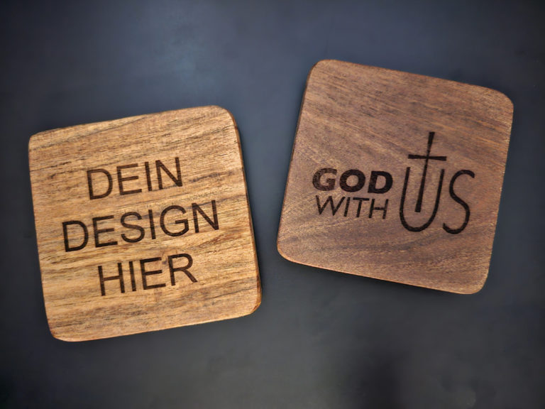Untersetzer aus Akazienholz im 4er Set - Perfekt für dein Zuhause!
