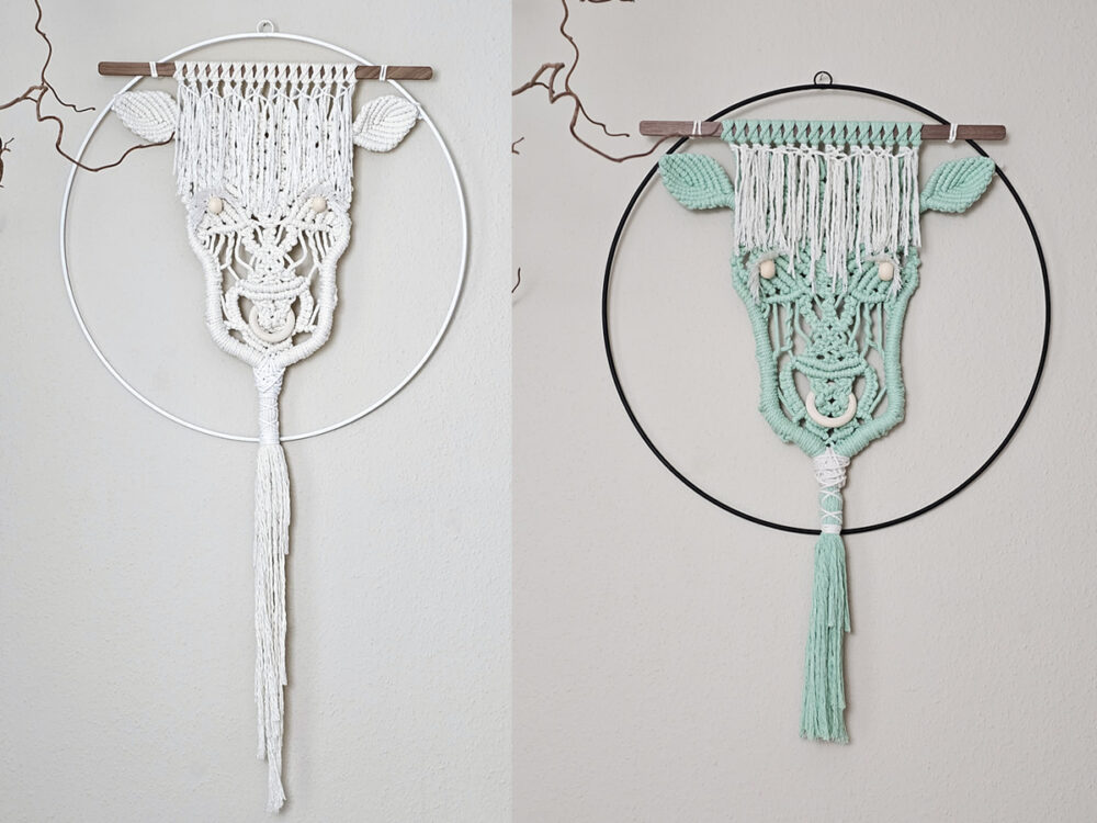 Handgefertigte Makramee-Kuh – Deine stilvolle Wanddekoration