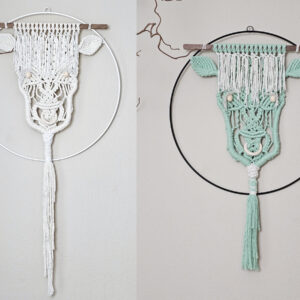 Handgefertigte Makramee-Kuh – Deine stilvolle Wanddekoration