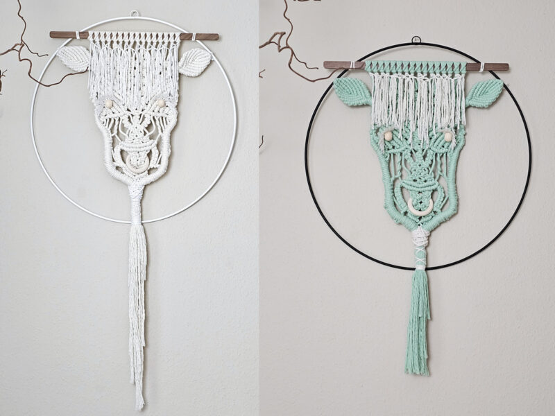 Handgefertigte Makramee-Kuh – Deine stilvolle Wanddekoration